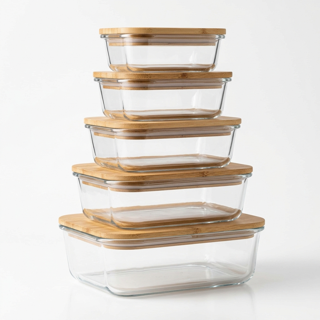 Glass Food Container Set 5-Piece